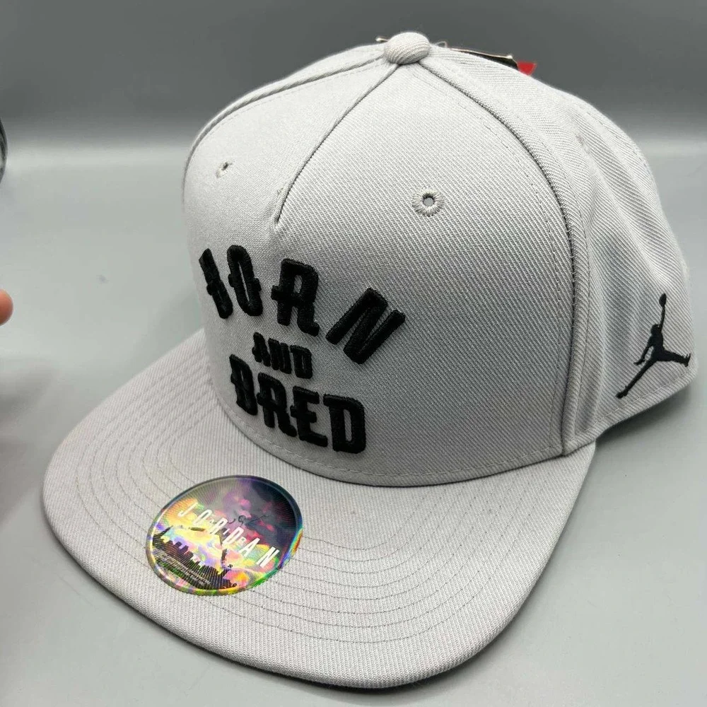Air‎ Jordan Hat Men Gray Born and Bred Embroidered Jumpman Snap Back Cap New
